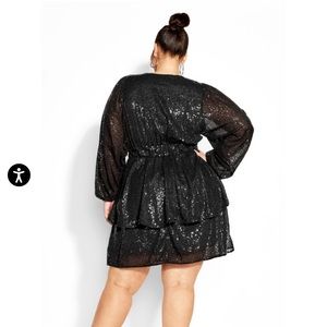 Black Sequin Dress Plus Size